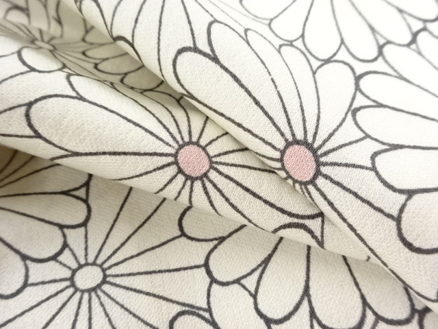  菊づくし模様小紋着物